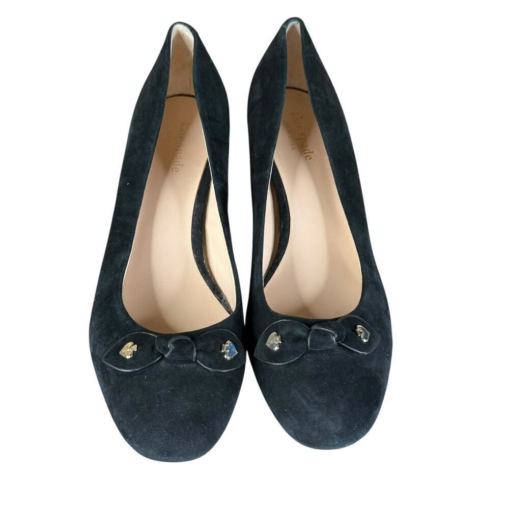 Kate Spade New York Black Benice Pumps Women's Size 7.5 M Black Block Heel Shoes - Picture 6 of 11